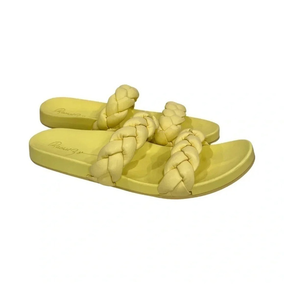Rachel  Zoe Emilie Braided Sandals | Yellow | Size 11 - Picture 4 of 11